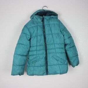 Wonder Nation, Puffer Jacket, Girl's 6, Green, SMALL BURN DAMAGE UNDER RIGHT ARM